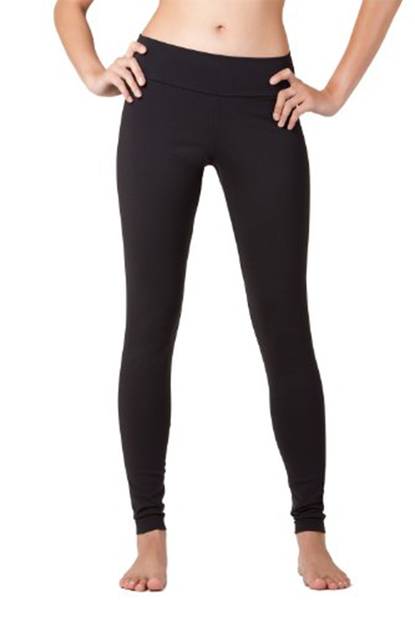 a woman in black leggings