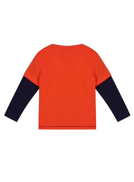 childs blue and red sweater