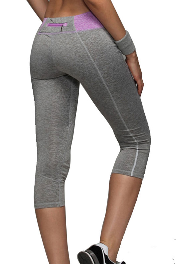 grey woman's leggings - right side view