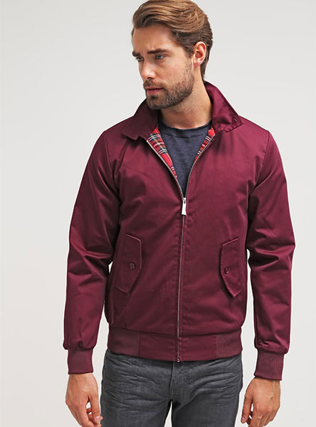 man in purple jacket - front view